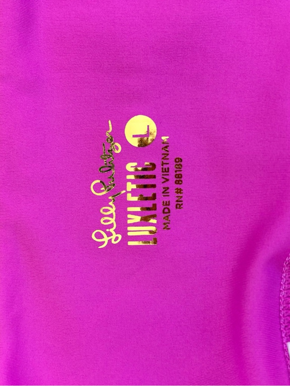 Lilly Pulitzer Luxletic Weekender High Rise Leggings Pink NWT Size L #89 - Picture 7 of 13